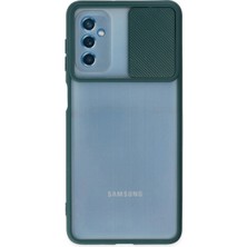 Buğz Samsung Galaxy M52 5g Kılıf Palm Buzlu Kamera Sürgülü Silikon - Yeşil