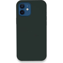 Mey İthalat Bfs  iPhone 12 Kılıf Lansman Legant Silikon - Koyu Yeşil