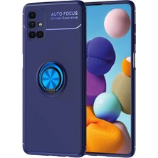 Mey İthalat Bfs  Samsung Galaxy M51 Kılıf Range Yüzüklü Silikon - Mavi