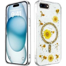 Mey İthalat Bfs  iPhone 7 Plus Kılıf Daisy Simli Magsafe Kapak - Gold