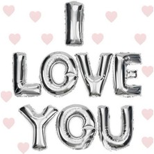 DS LLC Ieg™ I Love You Folyo Balon Gümüş Renk 35 cm DCLLS-RSTK345