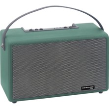 Mey İthalat Bfs  F32 2X50W Sürücülü 2 Adet Mikrofonlu Bt 5.2 Kablosuz Hoparlör - Yeşil