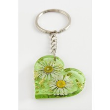 DS LLC Papatya Kalp Epoksi Anahtarlık DLLSRSBJ34