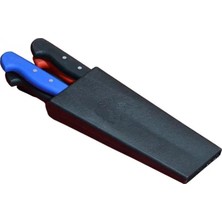 DS LLC Ieg ™ Plastik Bıçak Kütüklüğü 4 Lü - Kırmızı, Plastik, Kemerlikli Bıçak Çanta Dsllcr