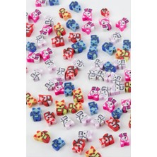 DS LLC Kedi Desenli Fimo Boncuk 100 Adet DLLSRSBJ34