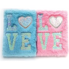 DS LLC Ieg ™ Love Tasarımlı Peluş Hatıra Defteri DSLLCRS-IEGK34