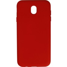 Mey İthalat Bfs  Samsung Galaxy J7 Pro / J730 Kılıf Nano Içi Kadife Silikon - Kırmızı