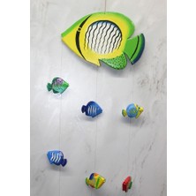 DS LLC Ieg ™ Ahşap Balıklı Rüzgar Çanı DSLLCRS-IEGK34