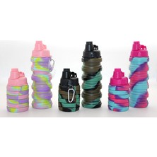 DS LLC Ieg™ Katlanabilir Portatif Silikon Su Şişesi 500 ml Model 2  DCLLS-RSTK345