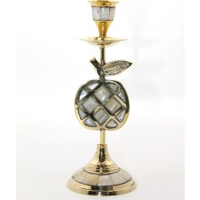 DS LLC Ieg ™ Pirinç Sedefli Tekli Şamdan Model 1 DSLLCRS-IEGK34