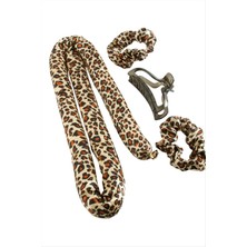 DS LLC Leopar Desenli Bugidi Saç Şekillendirici Sünger Set DLLSRSBJ34