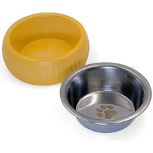 DS LLC Ieg ™ Mikopet Organik Seramik Mama Kabı Sarı DSLLCRS-IEGK34