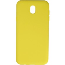 Mey İthalat Bfs  Samsung Galaxy J7 Pro / J730 Kılıf Nano Içi Kadife Silikon - Sarı
