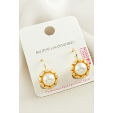 DS LLC Çiçek Inci Metal Küpe DLLSRSBJ34