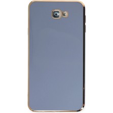 Mey İthalat Bfs  Samsung Galaxy J7 Prime Kılıf Volet Silikon - Mavi