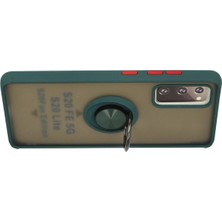 Mey İthalat Bfs  Samsung Galaxy S20 Fe Kılıf Montreal Yüzüklü Silikon Kapak - Yeşil