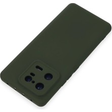Mey İthalat Bfs  Xiaomi Mi 13 Pro Kılıf Nano Içi Kadife Silikon - Koyu Yeşil