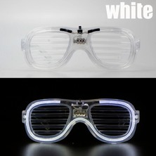 DS LLC Ieg™ Beyaz LED Işıklı Parti Gözlüğü - Neon 3 Modlu DCLLS-RSTK345