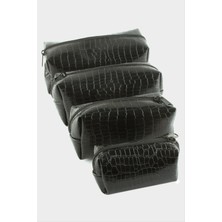 DS LLC 4 Adet El Tutmalı Makyaj Çantası DLLSRSBJ34