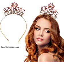 DS LLC Ieg™ Birthday Princess Kristal Taç – Rose Gold Kaplama DCLLS-RSTK345