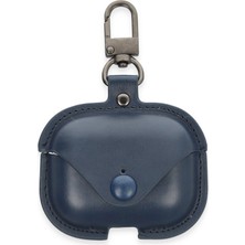 Mey İthalat Bfs  Airpods Pro 2 (2.nesil) Çanta Deri Kılıf - Lacivert