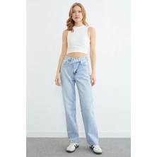 FullaModa Beli Kemerli Palazzo Jean