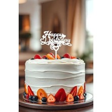 Skygo Happy Birthday Doğum Günü Pastası Süsleme, Pasta Süsü, Yeniden Kullanılabilir, OCT18