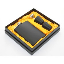 DS LLC Ieg ™ Paslanmaz Çelik 2 Shot Bardaklı Matara Seti Siyah Renk DSLLCRS-IEGK34