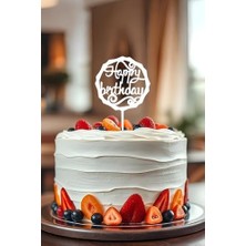 Skygo Happy Birthday Doğum Günü Pastası Süsleme, Pasta Süsü, Yeniden Kullanılabilir, OCT17