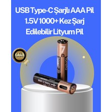 DS LLC Ieg ™ Hızlı Şarj Teknolojili USB Şarjlı Aaa Pil – 40 Dakikada Tam Şarj DSLLCRS-IEGK34