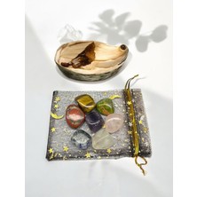 Zodyak Doğal Taş Enerji Dengeleyici 7'li Çakra Doğal Taş Set (Kuvars,ametist,sodalit,unakit,pembekuvars,kaplan,jasper