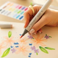 Skygo 12’li Çift Uçlu Alkol Bazlı Marker Kalem Seti – Brush + Chisel