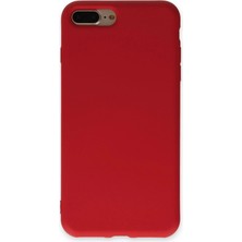 Mey İthalat Bfs  iPhone 7 Plus Kılıf Nano Içi Kadife Silikon - Kırmızı
