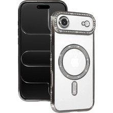 Mey İthalat Bfs  Apple iPhone 17 Air Joke Simli Magneticsafe Kılıf - Gümüş