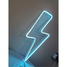 Normadia Turkuaz Neon LED Dekoratif Aydınlatma ve Gece Lambası