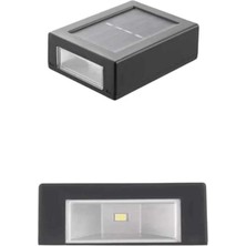 DS LLC Ieg ™ Solar Güneş Enerjili Çift Taraflı Duvar Lambası Çift Taraflı Duvar Lamba Güneş Ener