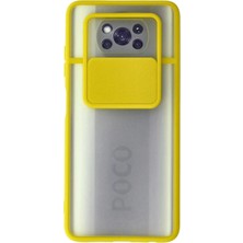 Mey İthalat Bfs  Xiaomi Pocophone X3 Kılıf Palm Buzlu Kamera Sürgülü Silikon - Sarı