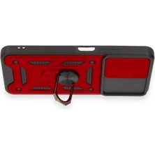 Mey İthalat Bfs  Xiaomi Redmi Note 12 4g Kılıf Pars Lens Yüzüklü Silikon - Kırmızı