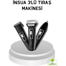 DS LLC Ieg ™ Insua 3 Başlıklı Profesyonel Tıraş Makinesi – Sıfır Kesim, Hassas Başlık, Güçl