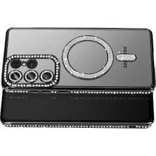 Mey İthalat Bfs  Samsung Galaxy S26 Ultra Joke Simli Magneticsafe Kılıf - Siyah