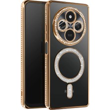 Mey İthalat Bfs  Xiaomi Redmi 14C Joke Simli Magneticsafe Kılıf - Gold