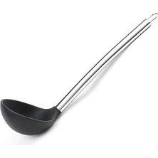 Skygo Çelik SAPLI%100 Silikon Kepçe - Siyah