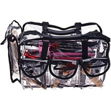 Skygo Shany Kozmetik Şeffaf Makyaj Çantası, Omuz Askılı Pro Mua Yuvarlak Çanta, Büyük