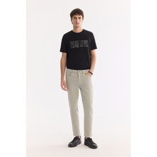AVVA Erkek Nil Yeşili Pamuklu Elastan Crop Slim Fit Jean Pantolon A61Y3522