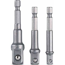 Hex Plus Lokma Adaptörü 3 Parça Set 1/4-3/8-1/2 mm DMX4712