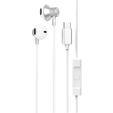 Skygo Type-C Kablolu Kulaklık Hd Mikrofon Deep, Hı-Fı 1.2 Metre Kablo LS-730 (LS-730 - Silver)