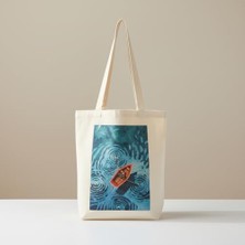 Skygo %100 Doğal Kanvas Körüklü Baskılı 280GR. Omuz ve El Çantası