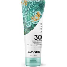 Skygo Badger Daily Mineral Güneş Kremi SPF30 | Organik & Temiz Içerikli Fiziksel Koruyucu | Beyaz Iz Bırakmaz | Yüz ve Vücut Için | 118ML