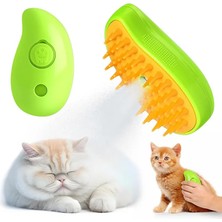 Buharlı Yumuşak Silikon Uçlu Kedi - Köpek Tüy Tarama Tarağı Yıkama Tımar Fırçası