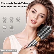 Skygo Airwrap Styler Için Yükseltilmiş Büyük Yuvarlak Fırça, Airwrap Aksesuarları Için Daha Büyük Yuvarlak Hacim Veren Fırça ve Saç Stili Değiştirme Aracı (Gri)